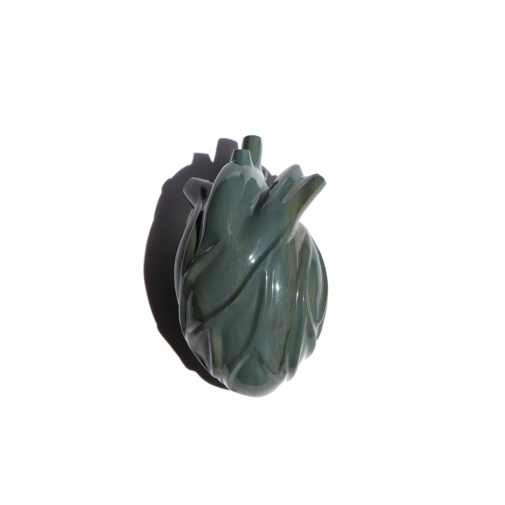 Corazón obsidiana verde 3