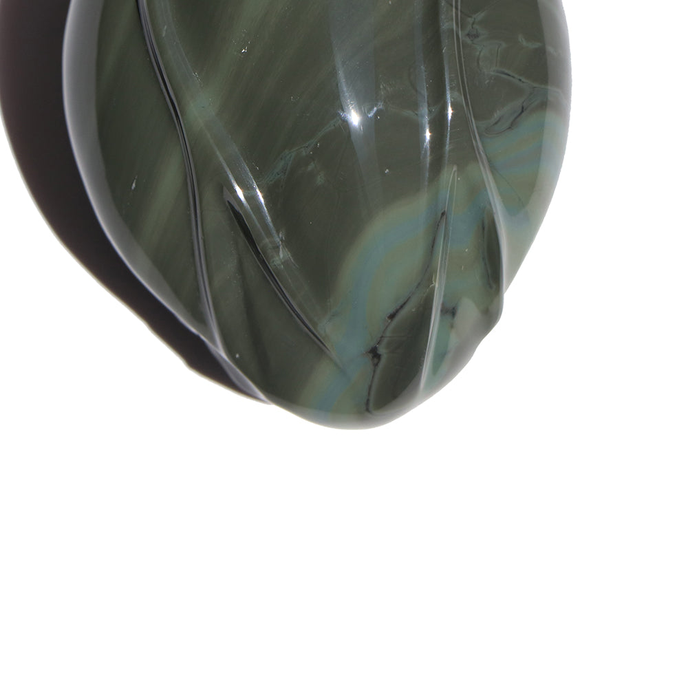 Corazón obsidiana verde 5