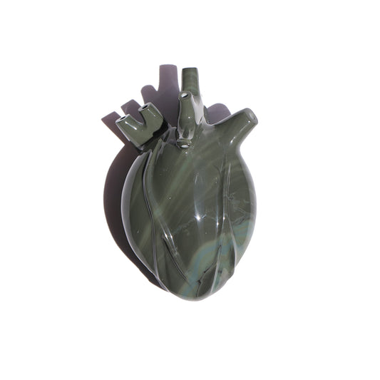 Corazón obsidiana verde 5