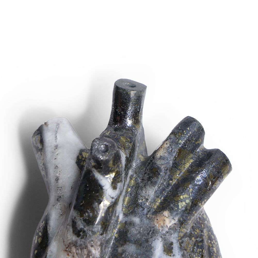 Corazón de pirita y cuarzo