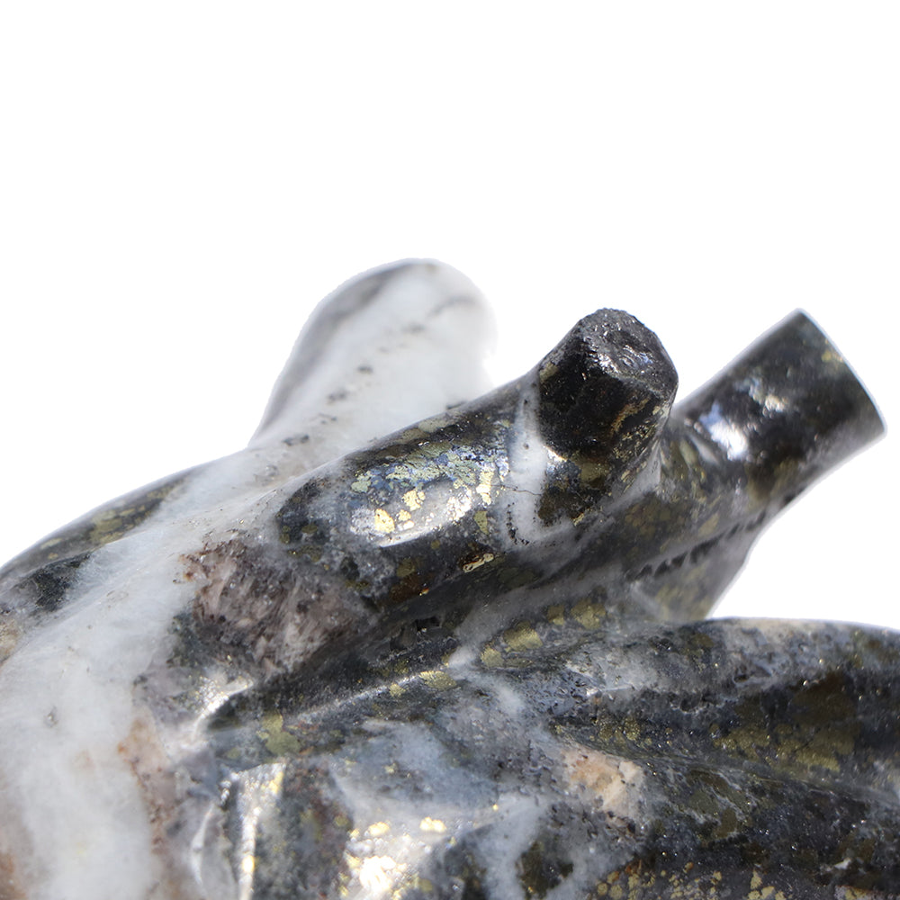 Corazón de pirita y cuarzo