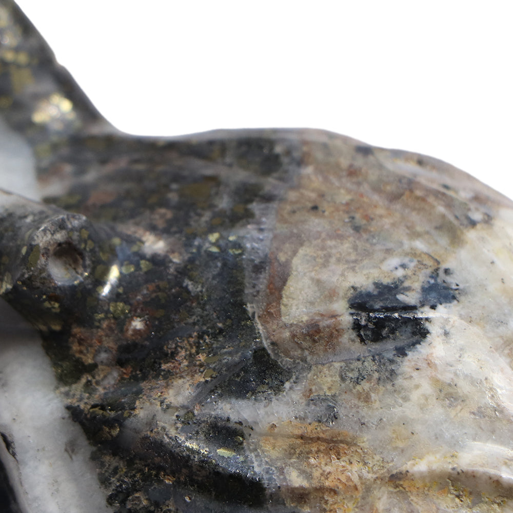 Corazón de pirita y cuarzo