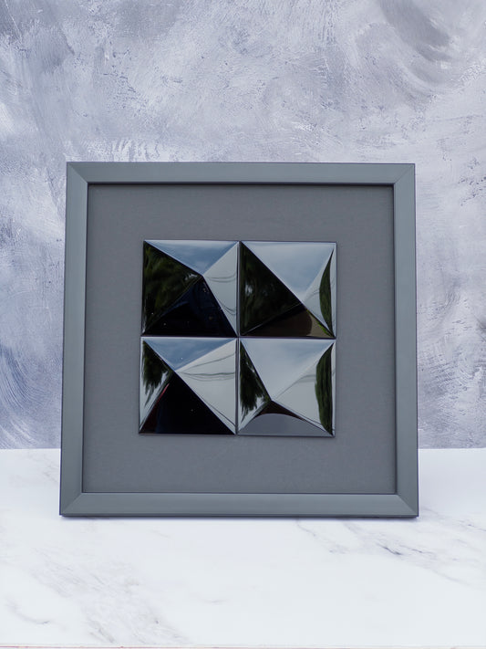 cuadro ventana obsidiana negra