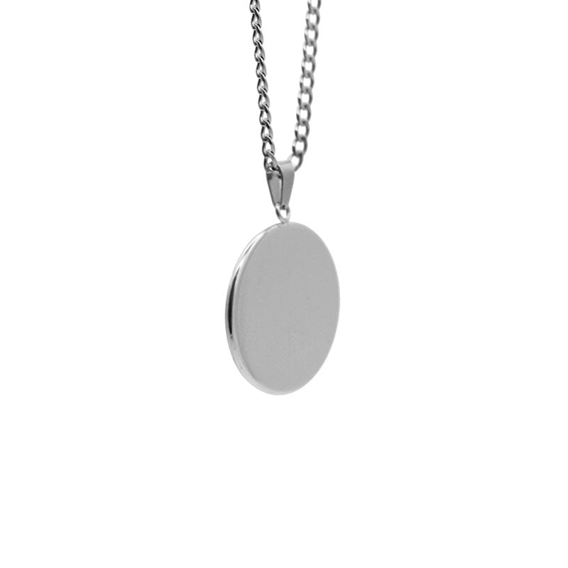 Dije plateado espejo obsidiana