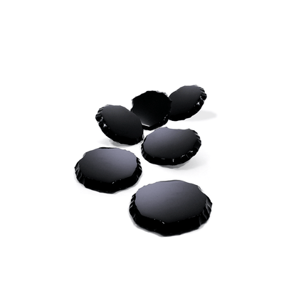 REGALO CORPORATIVO Set de cuatro portavasos obsidiana negra