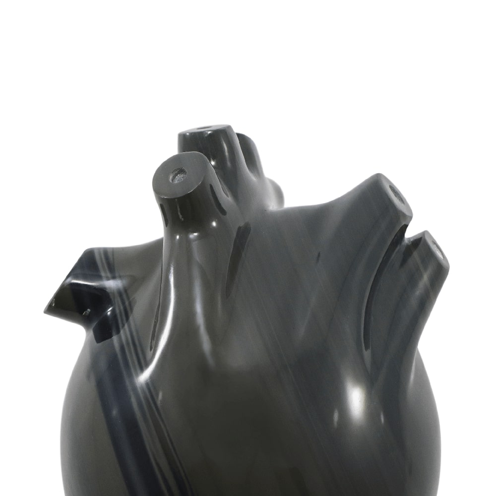 Corazón suspendido obsidiana verde