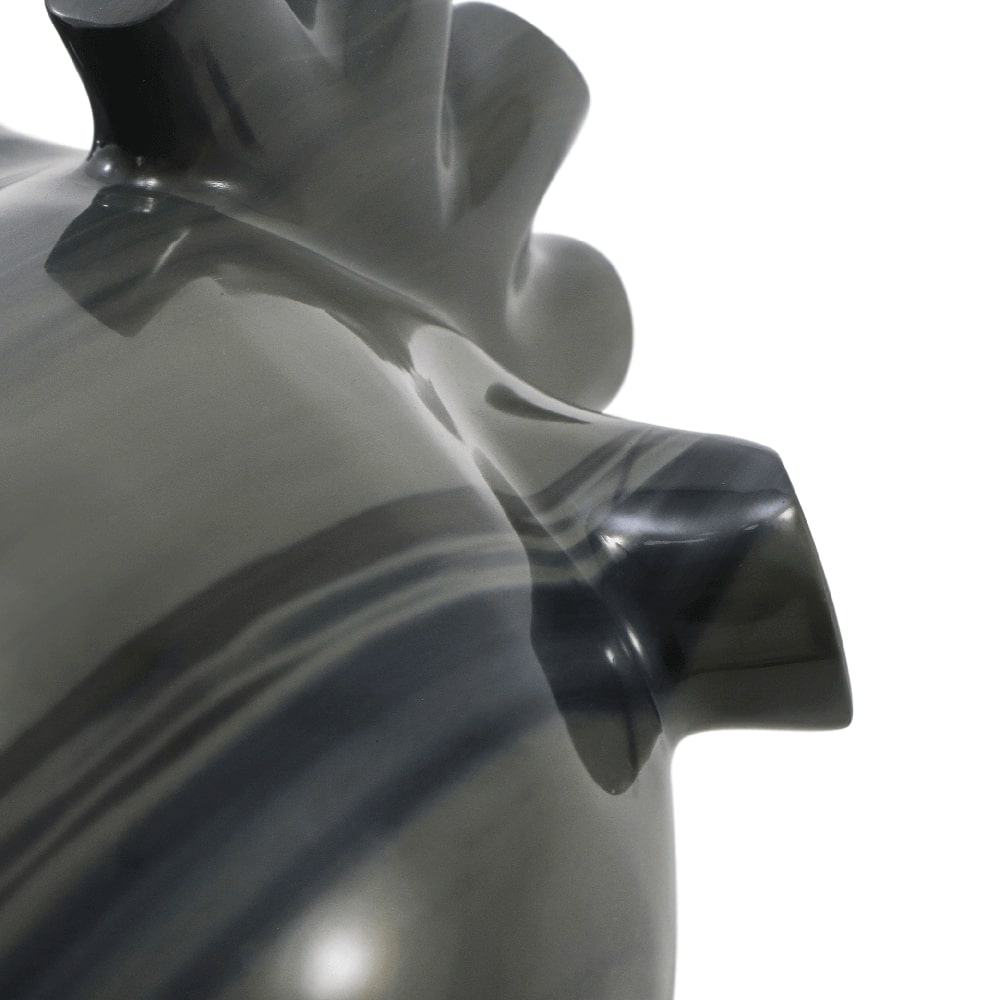 Corazón suspendido obsidiana verde