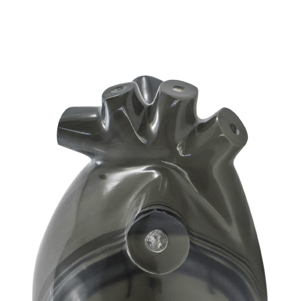 Corazón suspendido obsidiana verde