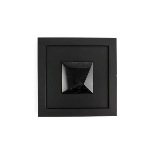 REGALO CORPORATIVO Cuadro con pirámide de obsidiana negra