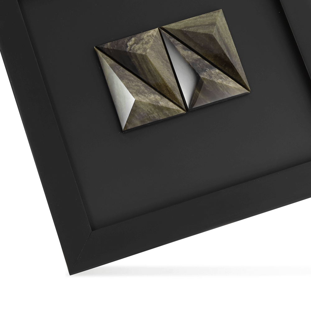 Cuadro obsidiana dorada chico