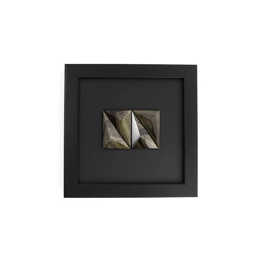 REGALO CORPORATIVO Cuadro chico con primas de obsidiana dorada