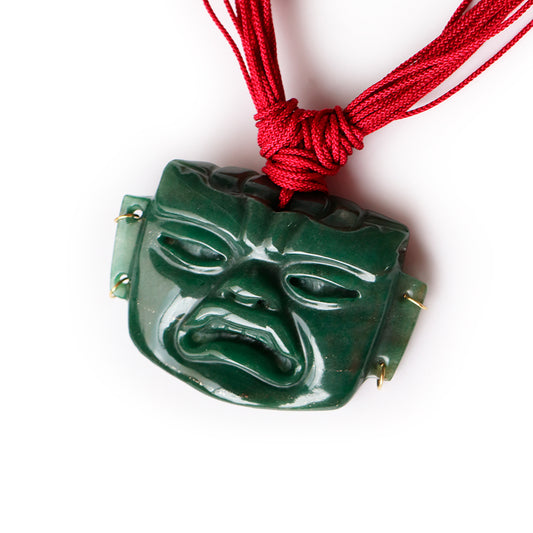 Máscara de aventurina con aretes