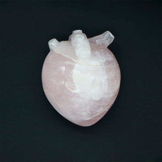 Corazón de cuarzo rosa