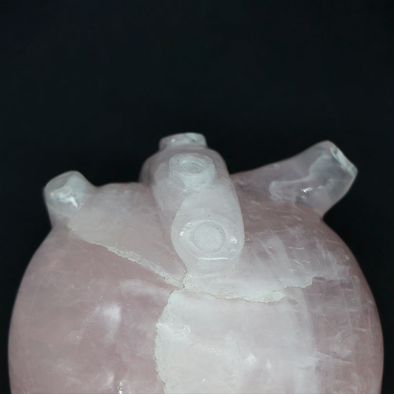 Corazón de cuarzo rosa