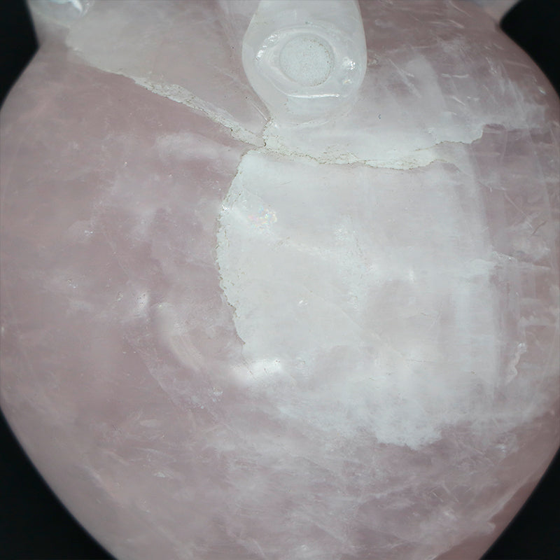 Corazón de cuarzo rosa