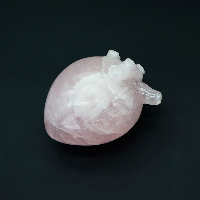 Corazón de cuarzo rosa