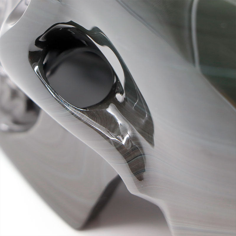 Cráneo obsidiana verde