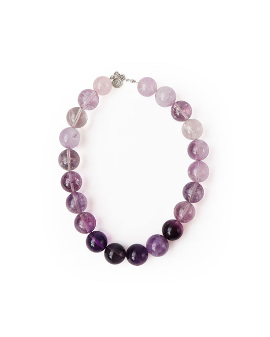 Collar amatista de 21 cuentas