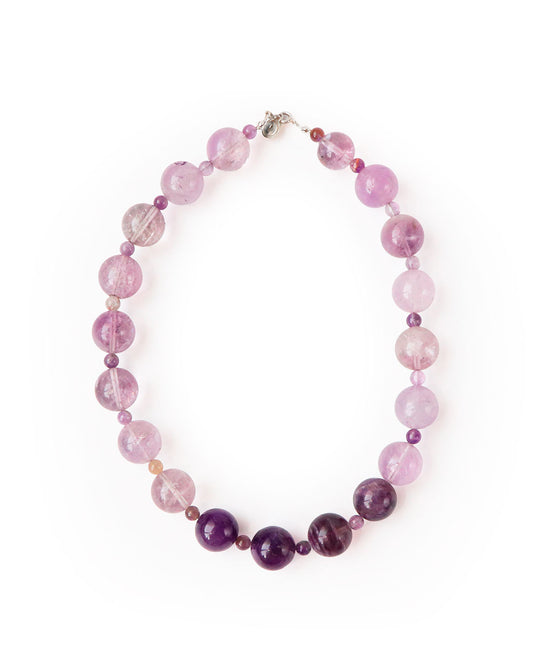 Collar amatista de 19 cuentas