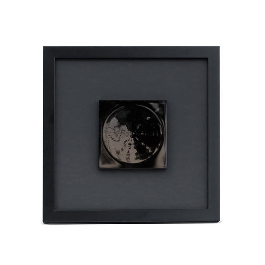 Cuadro convexo obsidiana dorada