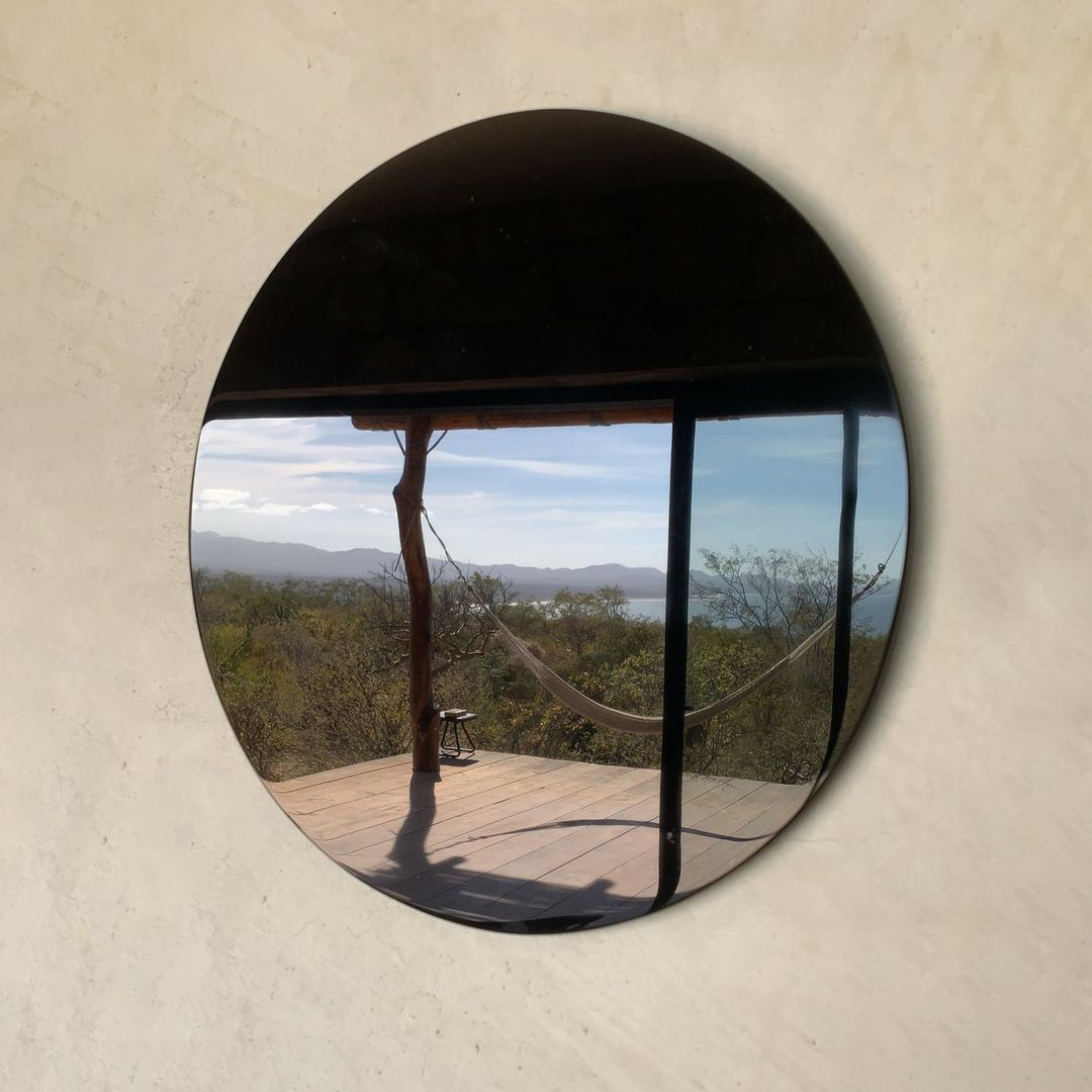 Espejos de obsidiana con herraje desde 10cm hasta 30cm