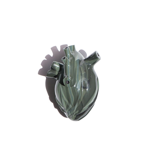 Corazón obsidiana verde 2