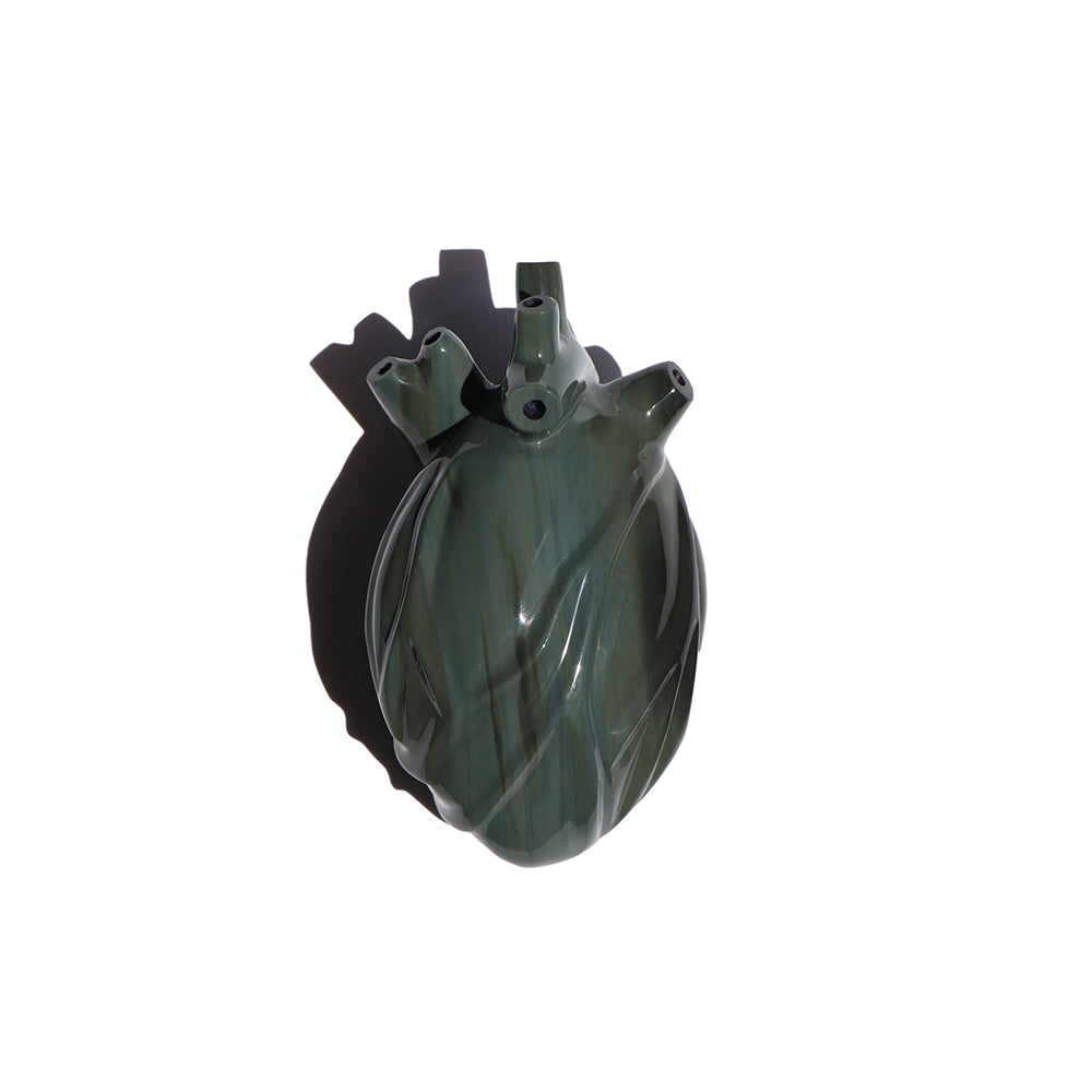 Corazón obsidiana verde 3