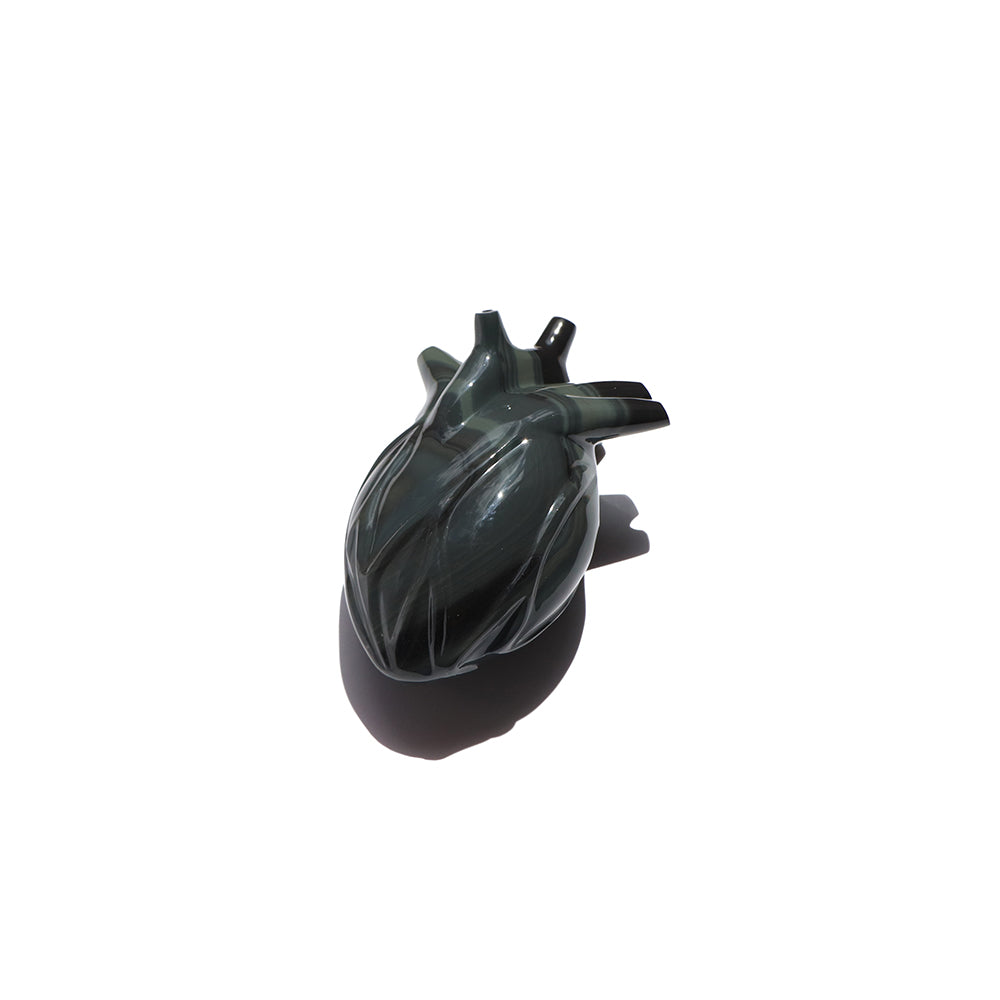 Corazón obsidiana verde 4