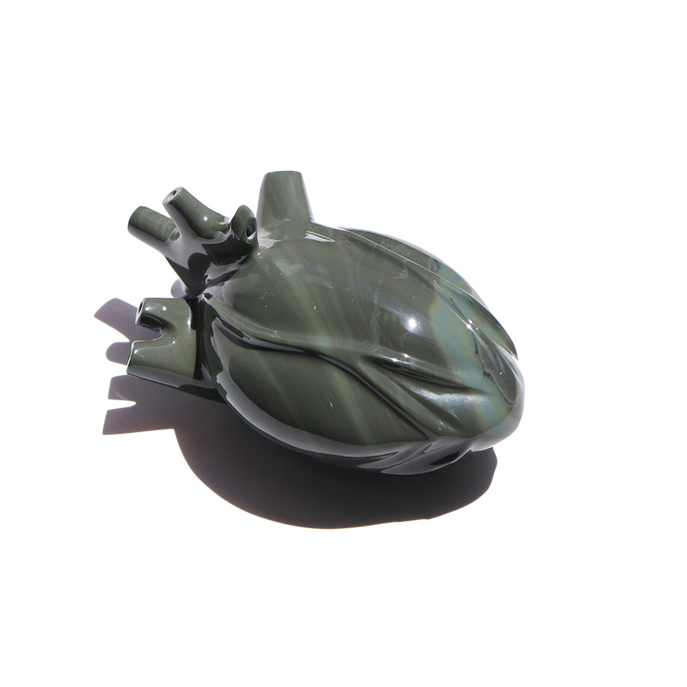 Corazón obsidiana verde 5