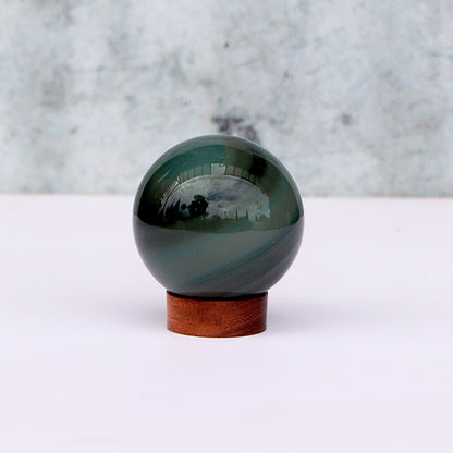 Esfera de obsidiana verde chica 1