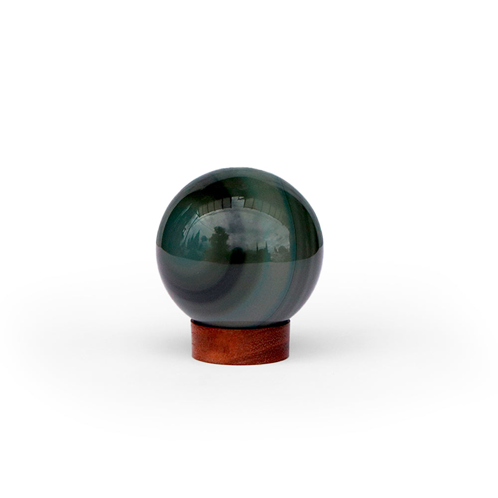 Esfera de obsidiana verde chica 1