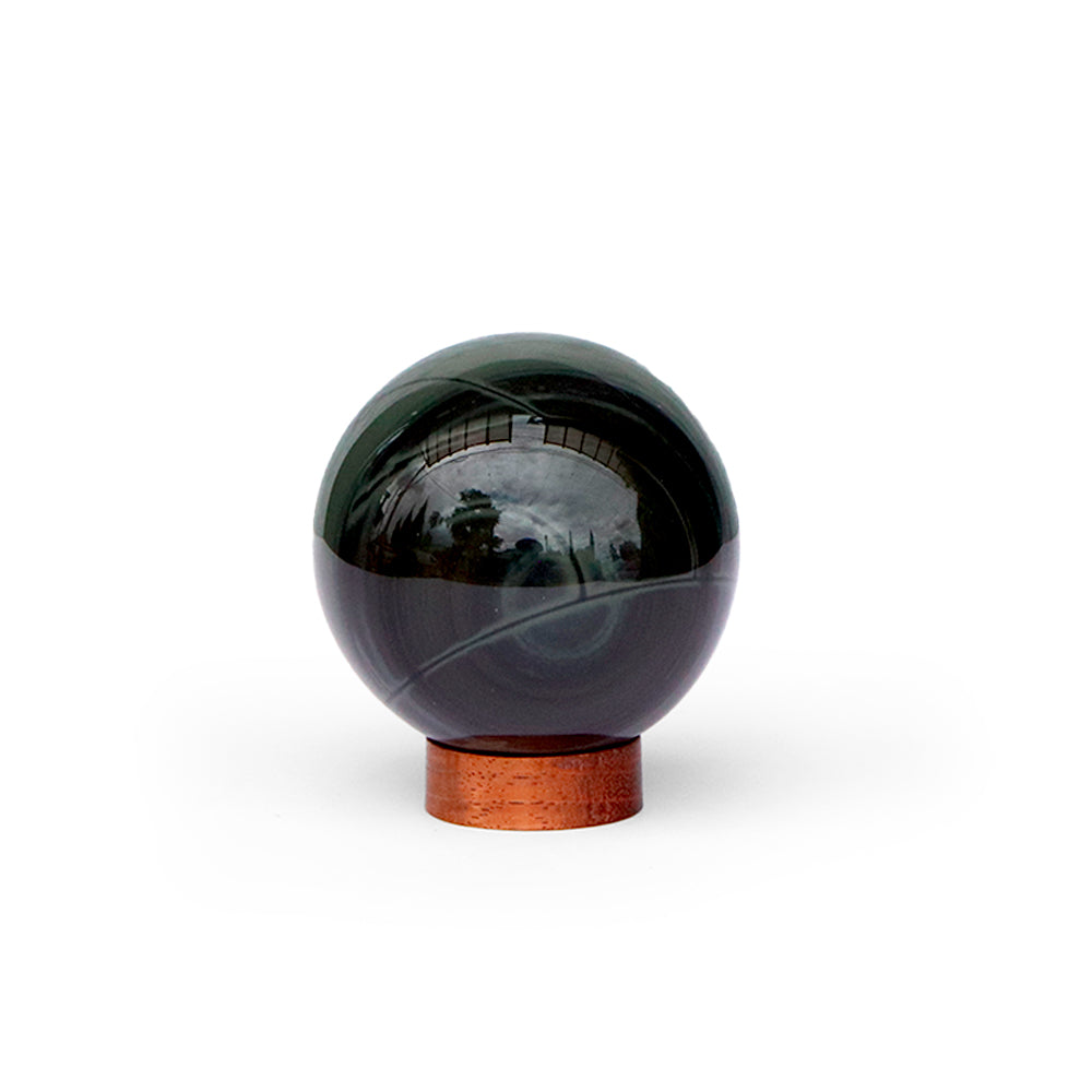 Esfera de obsidiana verde mediana 1