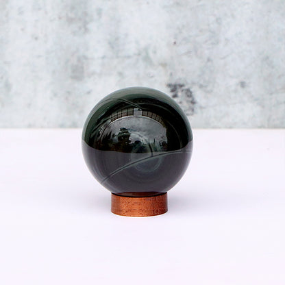 Esfera de obsidiana verde mediana 1