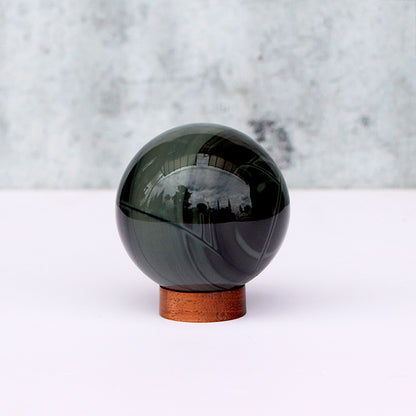 Esfera de obsidiana verde mediana 1