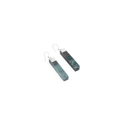 Modern earrings jade