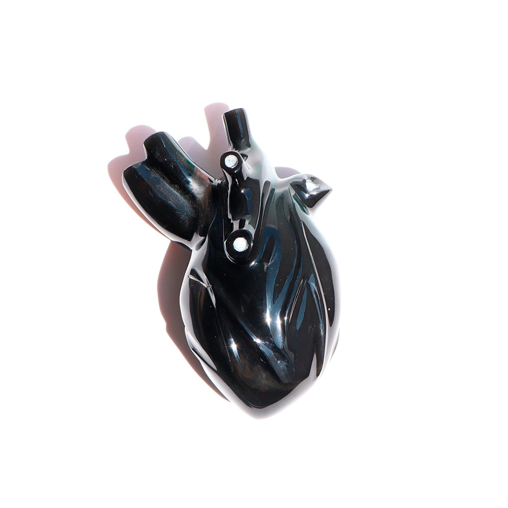 Corazón de obsidiana arcoíris